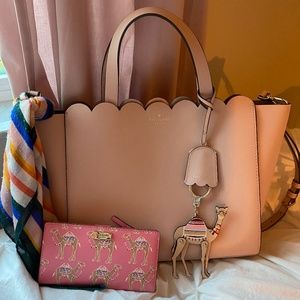 Kate Spade Handbag, Wallet and Keychain Set